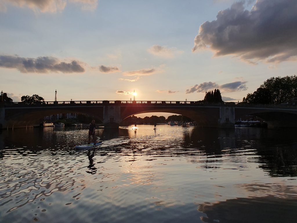 Sunset at Hampton Court Bridge